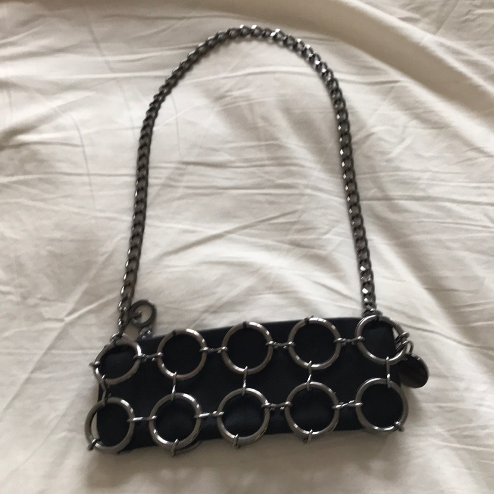 Guess Wristlet Black with chain strap